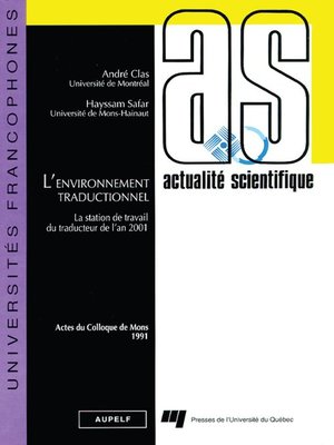 cover image of L' environnement traductionnel